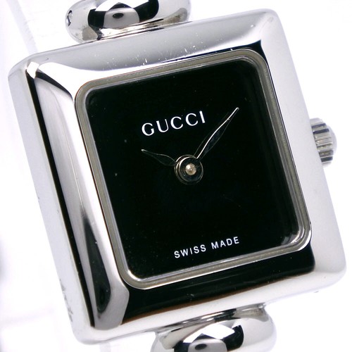 GUCCI Watches 1900L blackDial Stainless Steel Quartz Analog display Women - 第 3/8 張圖片