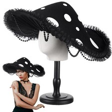 Mushroom Hat Costume Cosplay Accessory Party Hat Cap,Oversized with Wired Brim
