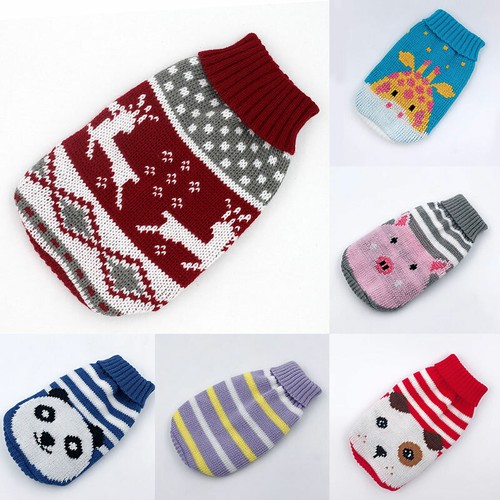 Cute Pet Dog Puppy Cat Warm Turtleneck Jumper Knitwear Coat Sweater Apparel ☨ - Picture 6 of 17