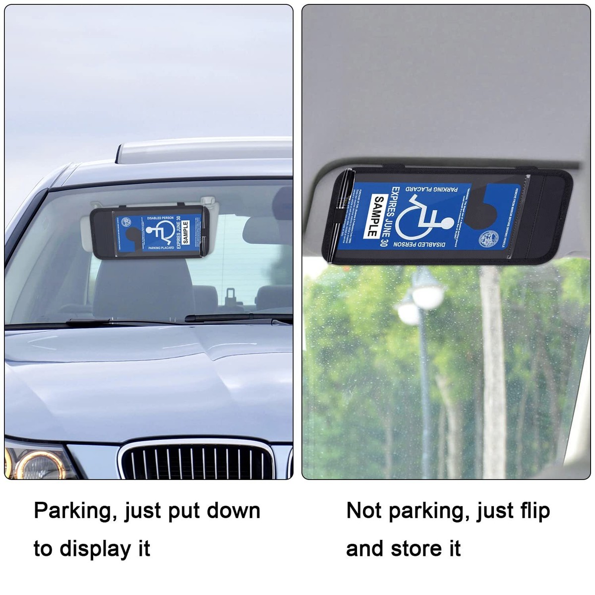 CIYODO Handicap Placard Holder voor Auto Zonneklep Met Kaartvak