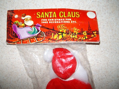 VINTAGE 6" SANTA CLAUS Five Dime Christmas Package Mid Century 60s  Hong KONG - Picture 5 of 5