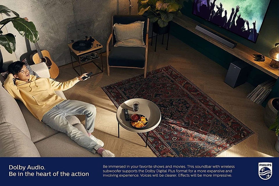 Altavoz barra de sonido PHILIPS Audio Performance con subwoofer inalámbrico - TAB7305 Foto 4 de 4