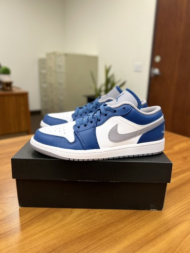 Nike Air Jordan 1 Low True Blue Men Size 8 #553558-412 Brand New - Picture 6 of 9