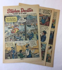 1969 six page cartoon story ~ Naval Hero STEPHEN DECATUR