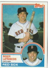 FREE SHIPPING-MINT-1983 Topps #344 Roger LaFrancois PLUS RED SOX BONUS CARDS
