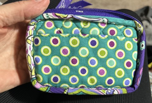 Vera Bradley Pattern Heather Purple Floral Paisley Wallet Wristlet - Picture 5 of 11
