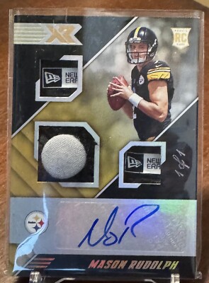 2018 Mason Rudolph Panini XR Rookie Hat Cap Relic New Era Logo card 1/1 RC