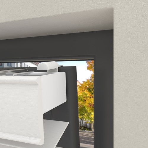 Persianas sin taladrar efecto madera 90x240 Cocoon Home - Lamas 50mm - Blanco - Imagen 5 de 6