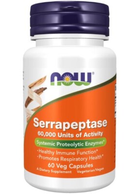 NOW FOODS SERRAPEPTASE 60.000IU 60 VEGGIE KAPSELN