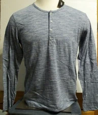 NEW Hugo Boss sz XL Veneto blue Slim Fit Long Sleeve Henley T Shirt