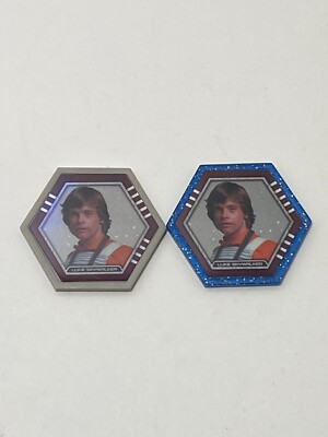 Luke Skywalker Galactic Connexions Topps Disk, Lot of 2, Pre-Owned