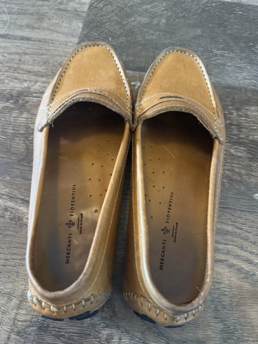 Mercanti Fiorentini Loafer Driving Shoe Women Brown Leather Flat 8B COMFY - Picture 3 of 10