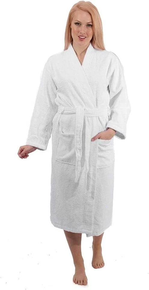 Albornoz clásico turco absorbente kimono rizo Foto 2 de 4