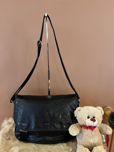 Authentic Gucci GG Imprime Men Women Black Messenger Crossbody Bag Preloved