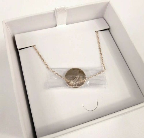 Michael Kors Rose Gold Tone Disc Crystal Pave Pendant Necklace MKJ39097 NWT $115 - Picture 6 of 11