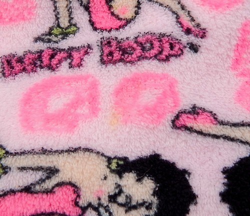 Betty Boop Lápiz Labial Besos Rosa Felpa Poliéster Manta 50x60 - Imagen 9 de 9