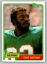 1981 Topps #506 Tony Nathan Near mint or better