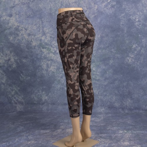 Athleta Ligthning Camo Leggings Womens Activewear Pants Sz L Grey - Picture 2 of 4