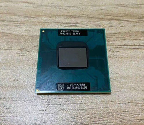 ✔️ Procesador de CPU Intel Core 2 Duo T7500 SLAF8 2,20 GHz/4 MB/800 MHz con zócalo/Socket P - Imagen 1 de 1