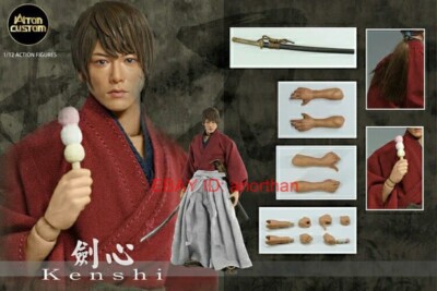 Aton Custom 1/12 サムライ アクションフィギュア Amazon.co.jp: [AC]Atoncustom 1/12 スケール 剣心 侍 剣士 可動