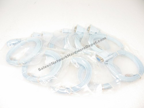 Cisco *LOT OF 10* Console Cable *NEW* RJ45 to DB9 Routers & Switches 72-3383-01 - Afbeelding 1 van 3