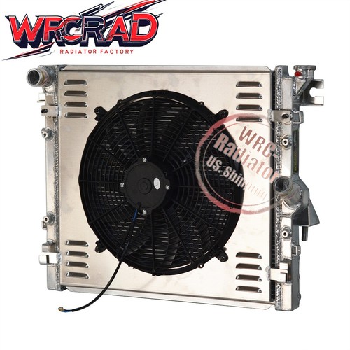 Aluminum Radiator+Shroud Fan+Relay Fit 2007-2018 2012 Jeep Wrangler JK 3.6 3.8L - Picture 3 of 10