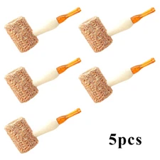 Pack Of 5 Corn Cob Pipe Varnished Yellow Straight Stem Bit Corncob Tobacco Pipe