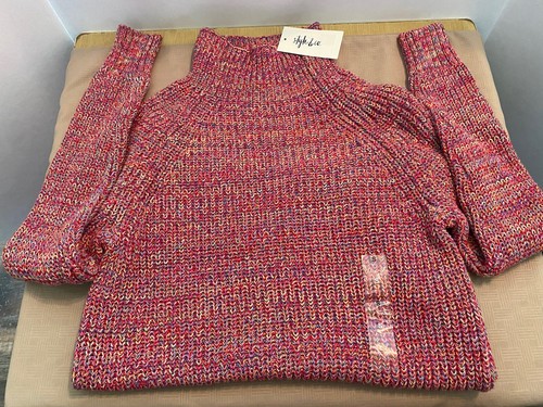 Style & Co Mock Turtleneck Sweater Pullover , Marl multi CMBO, Pink Small