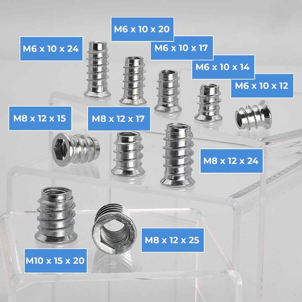 28 Stück Uxcell Messing-Einschraubmuffen M6x8 Mm – Zum Einpressen Für Reparaturen