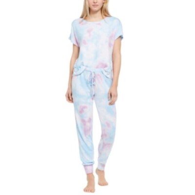 Jenni Printed Lace-up Detail Pajama Set Color tie dye size Small NEW WITH TAGS