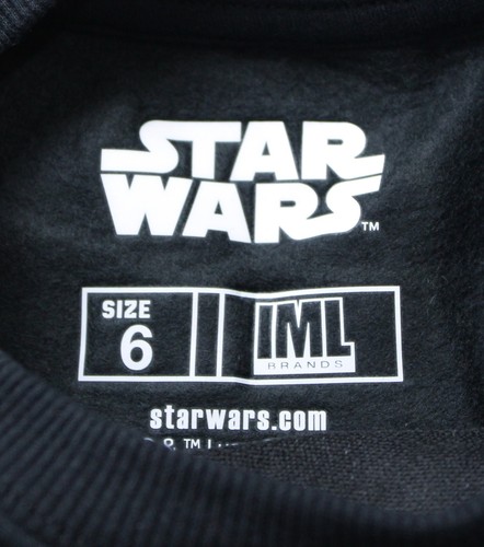 Star Wars Unisex Kid's Spaceship Print Sweatshirt JL3 Black Size 6 NWT - Picture 3 of 5