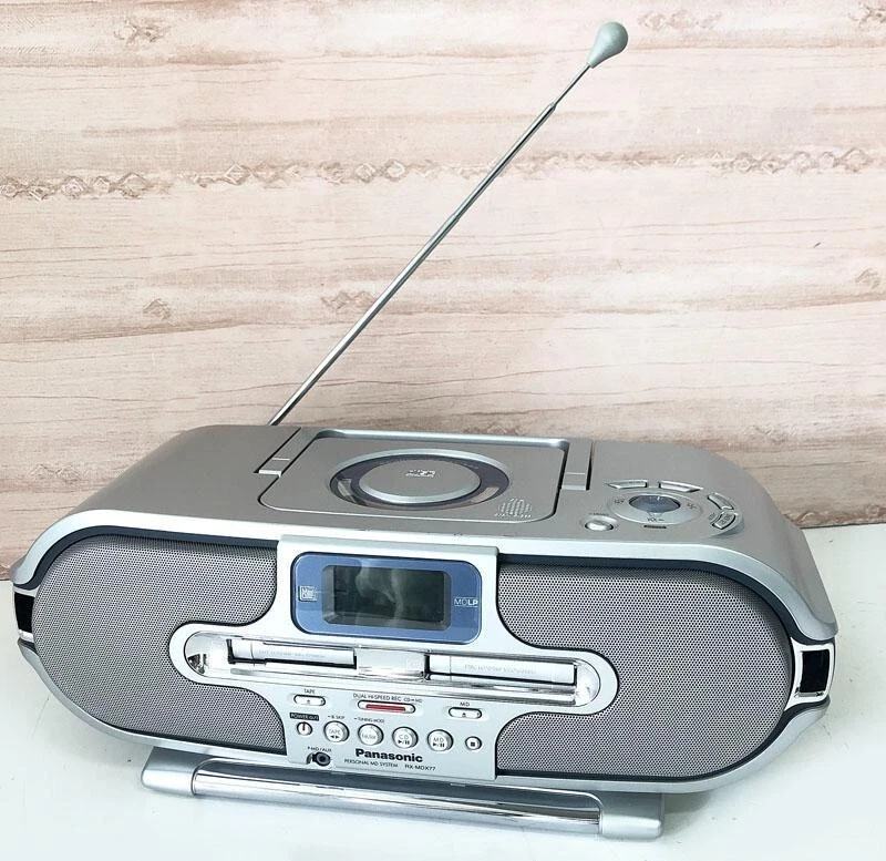 Panasonic Rx-Mdx77 Silver Personal Md System CD MD used