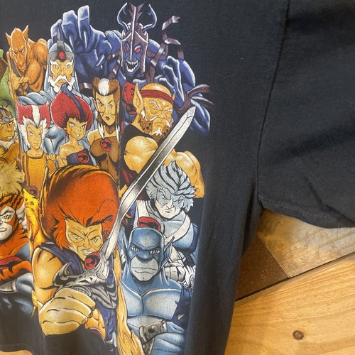 Vintage ThunderCats Classic Cartoon Black Shirt Size Large Big Print - Picture 3 of 6
