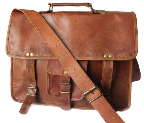 Vintage Briefcase Satchel Soft Leather Laptop Messenger Shoulder Bag