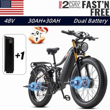 26" Electric Bike 2000W E-Bike For Adults Dual Motor Bicycle MTB 60AH Fat Tyre 