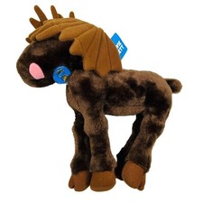 Vintage 1983 R Dakin Chocolate Mousse Brown Plush Moose Stuffed Animal 12" Tags