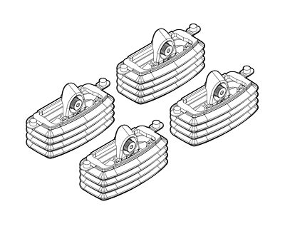 ATTACHMENT KIT - 53 NORDRIVE FIAT CHROME - FIXPOINT (05/05>04/11)