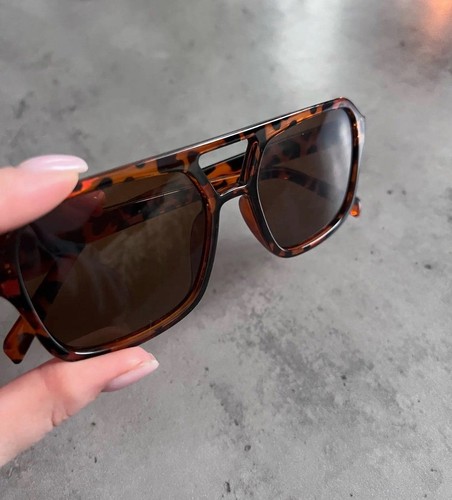 2024 Vintage Oversized Sunglasses Fashion Men Women Square Shades Eyewear Trendy - Imagen 3 de 6