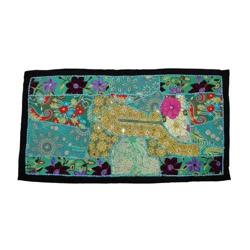 Vintage Embroidered Patchwork Hippie Gypsy Bohemian Tapestry Wall Hanging Aj