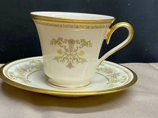 Lenox "CASTLE GARDEN" ~ USA ~ Cup & Saucer ~ 3" Tall