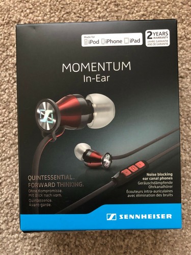 Sennheiser Momentum 2.0 In-Ear Headphones (iPhone) Red/Black [NEW GOOD  CONDI] | eBay