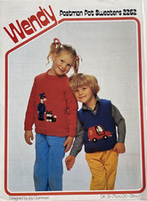 Postman Pat + van motif childrens jumper KNITTING PATTERN Boys girls Wendy 2262