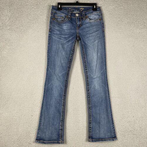Seven 7 Jeans Womens Size 28 Bootcut Low Rise Blue Denim Cowgirl Western Trendy