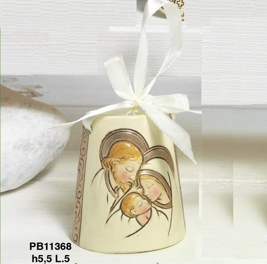 12 pz tegola Sacra Famiglia Bomboniera in resina cm 5,5 by Paben