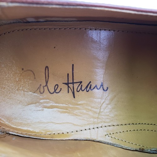 Cole Haan Mens Size 10.5 Brown Leather Slip On Formal Dress Loafer Shoes C06402 - Afbeelding 9 van 11