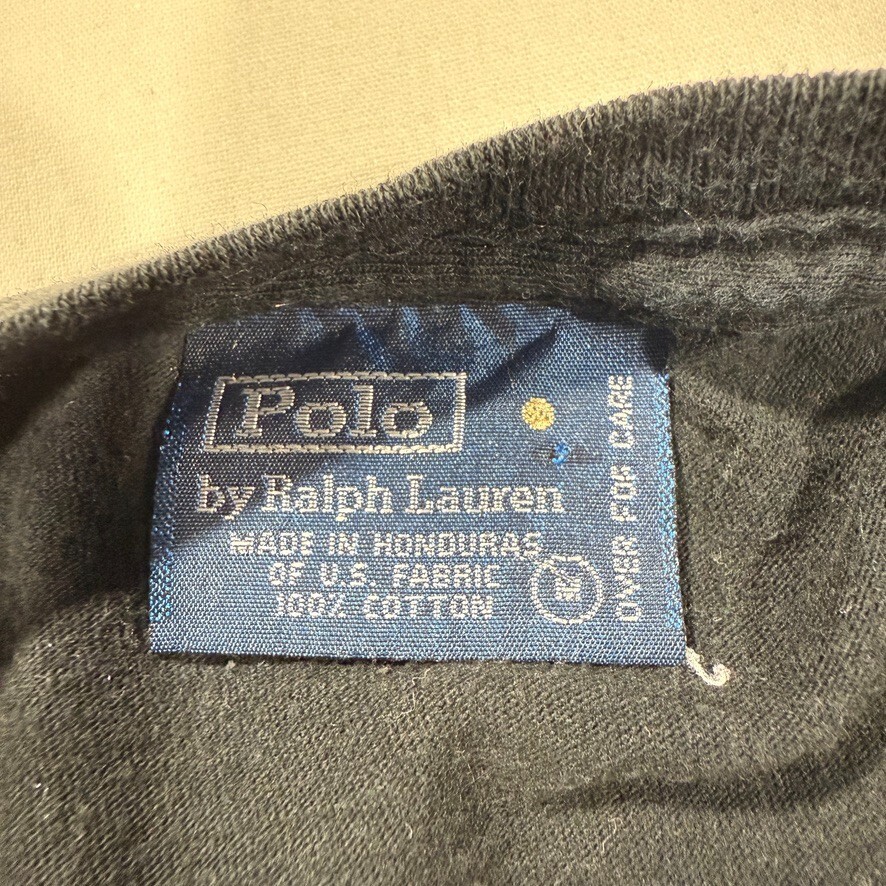 Ralph Lauren T Shirt Uomo Nera Grande Rosso Pony Ricamato 100% Cotone