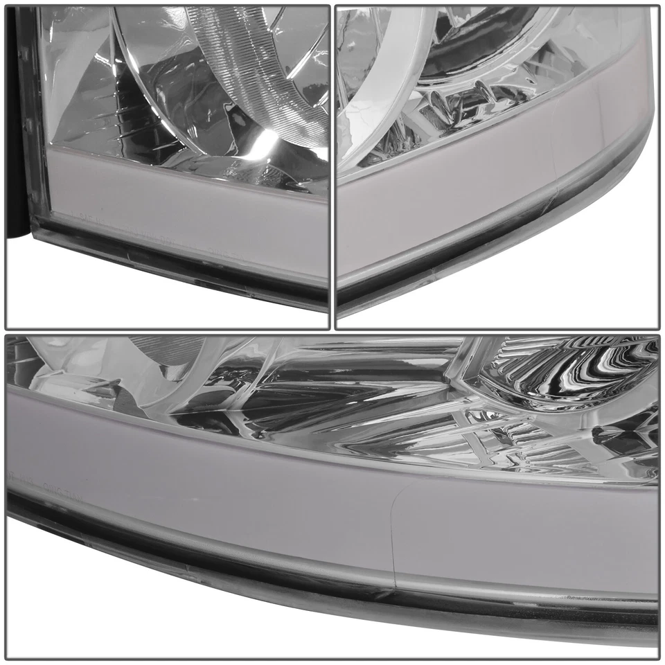PARA 06-08 DODGE RAM CROMO/ÁMBAR ESQUINA GIRATORIA LATERAL + LED DRL FARO Foto 4 de 4