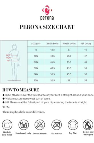 PERONA Women's Plus Size Swimdress One Piece Swimsuit Retro Print Swimwear 26W - Picture 12 of 12