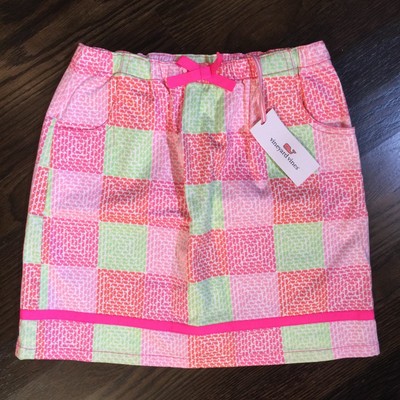 VINEYARD VINES Girls Pull On Skirt Island Whale Tail Knit Pink NWT $45 MEDIUM