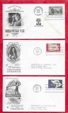 3  First Day Covers From 1960s (Scott's #s 1149, 1230, & 1234)   M-313